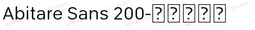 Abitare Sans 200字体转换